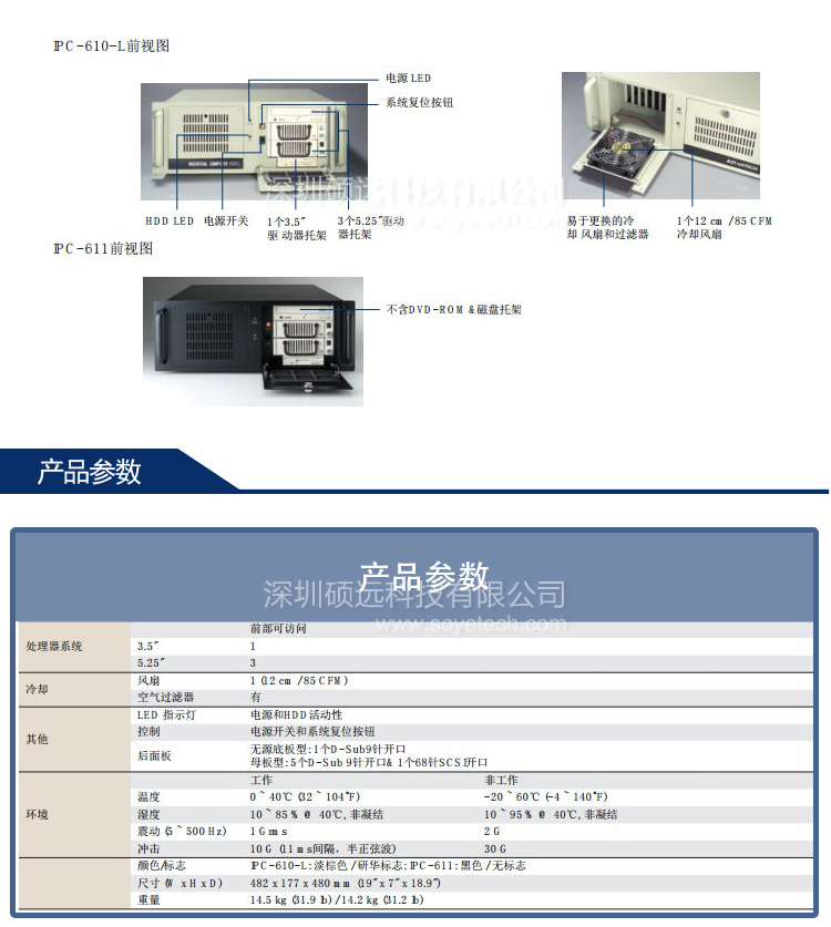 研華IPC-610L 長(zhǎng)卡+底板 上架式工控機(jī)