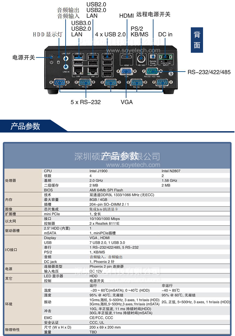 全新研華原裝機 AIMC-2000 雙顯 前置I/O無風(fēng)扇微型計算機