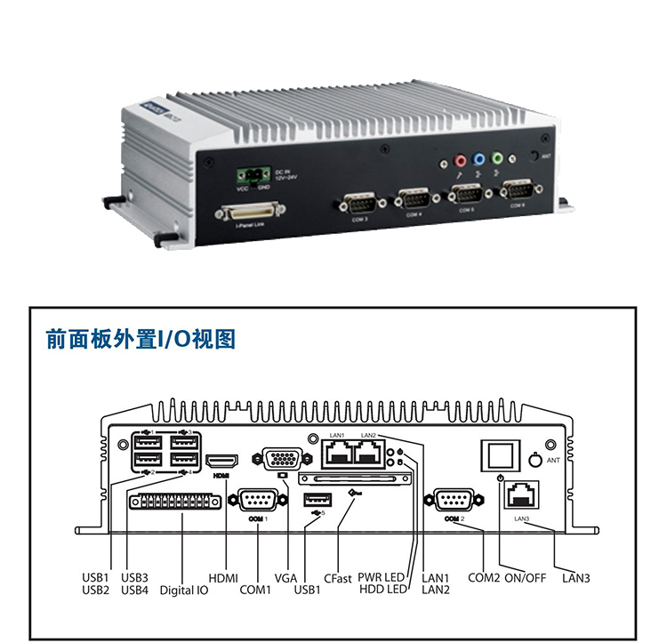研華無(wú)風(fēng)扇嵌入式工控機(jī)ARK-2120F