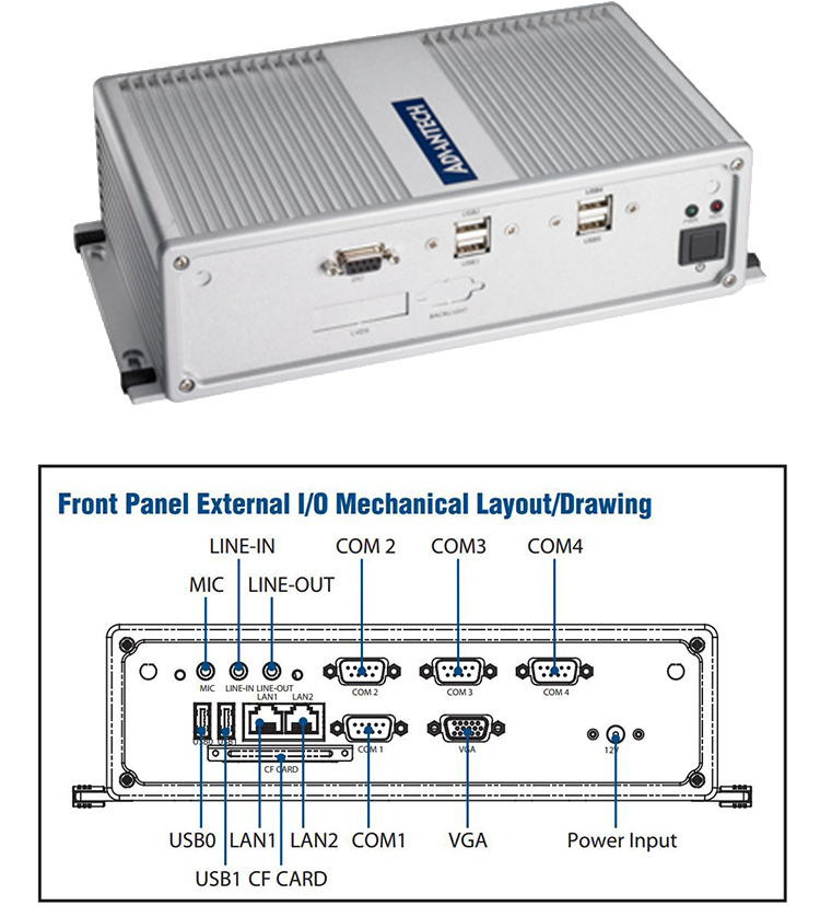 全新研華 無風(fēng)扇嵌入式工控機(jī) 高性能ARK-3000系列 ARK-3360L