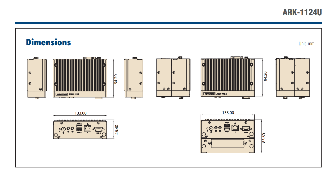 研華ARK-1124U無風(fēng)扇嵌入式工控機(jī)