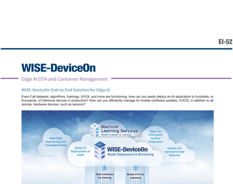 研華EI-52 研華EI-52，邊緣計(jì)算系統(tǒng)，支持 Intel 11th gen CPU，可選 Core i5 /i3 /Celeron 處理器，具備豐富擴(kuò)展接口 2 x LAN，2 x COM，6 x USB等，內(nèi)部可以通過(guò) miniPCIe 或 M.2 擴(kuò)展AI加速卡實(shí)現(xiàn)工業(yè)AI機(jī)器視覺(jué)，搭載5G通訊模塊。