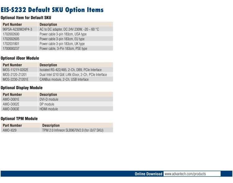 研華EIS-S232 研華 EIS-S232，邊緣計(jì)算系統(tǒng)服務(wù)器，支持Intel 第十代處理器，可選i3/i5/i7 Xeon CPU，DDR4 最高32GB，最多可支持4 x 2.5寸硬盤，具備豐富擴(kuò)展接口 2 x LAN，6 x COM，8 x USB，1 x PCIE，2 x PCI。產(chǎn)品生命周期長(zhǎng)，穩(wěn)定可靠。