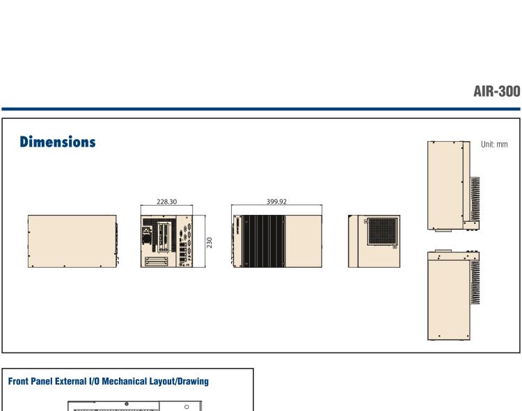 研華AIR-300 支持Intel Xeon / 6/7代Core?i3/i5/i7處理器，AI計算平臺，可擴展 PCIe x16 GPU全尺寸卡