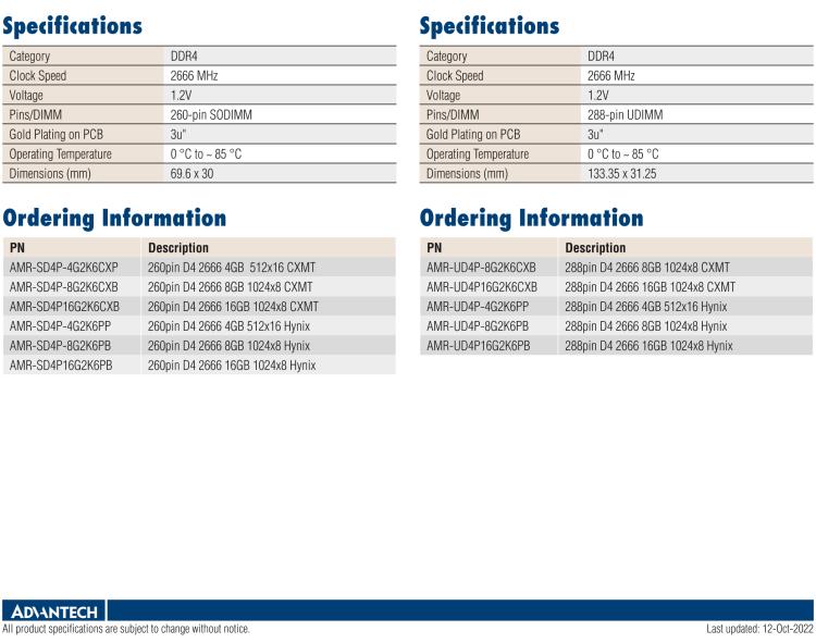 研華AMR-SD4P 此系列提供國產(chǎn)化的內(nèi)存，產(chǎn)品于中國制造，并采用中國品牌CXMT DRAM IC和Hynix IC 芯片。