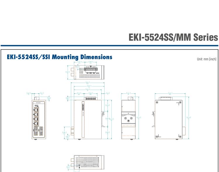 研華EKI-5524SSI 2光4電百兆ProView(組態(tài))系列工業(yè)以太網(wǎng)交換機(包含單模/多模、SC/ST接口)