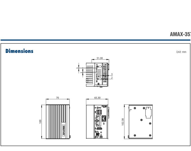 研華AMAX-357 超微型EtherCAT運(yùn)動控制器，基于PC架構(gòu)開發(fā)，配置了Intel Atom處理器，具有64GB eMMC、2 x LAN、2 x USB和Slice IO擴(kuò)展