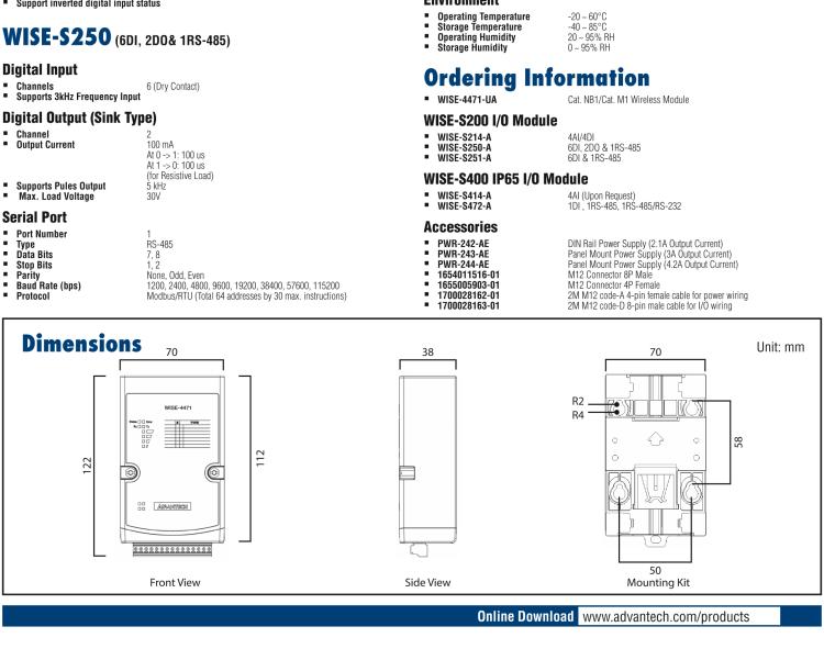 研華WISE-4471-S250 NB-loT/eMTC物聯(lián)網(wǎng)無(wú)線(xiàn)感知節(jié)點(diǎn)