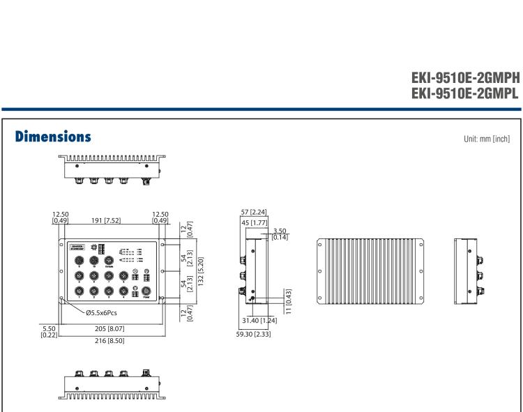 研華EKI-9510E-2GMPL 10個(gè)百兆M12 POE端口網(wǎng)管EN50155交換機(jī)， 支持24/48 VDC供電
