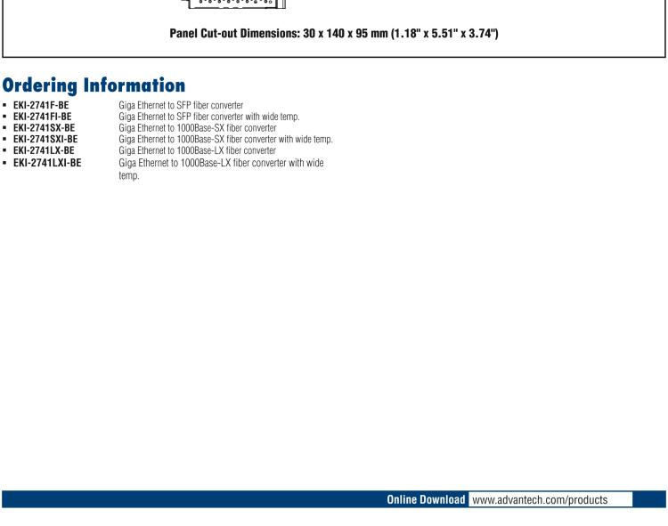 研華EKI-2741SX 工業(yè)級千兆以太網(wǎng)光電轉(zhuǎn)換器