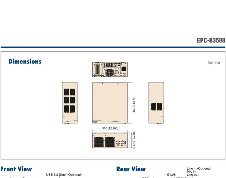 研華EPC-B3588 適配Intel 第12代 Core i 系列處理器，搭載Q670E芯片組?？纱钆銷VIDIA? RTX-A4500顯卡。3U高度，提供高端圖像處理應用的解決方案。