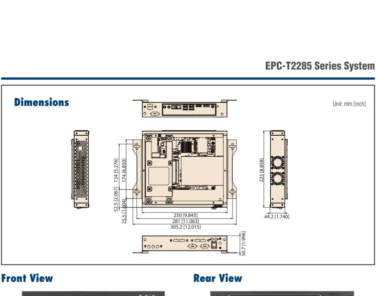 研華EPC-T2285 適配Intel? 第6/7代 Core? i 系列處理器，搭載H110芯片組。1U超薄高度，性能強勁。