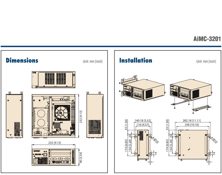 研華AIMC-3201 智能微型計(jì)算機(jī)，支持英特爾酷睿? i7/i5/i3 CPU，H81芯片組, 2個(gè)擴(kuò)展槽, 250W 80Plus 電源