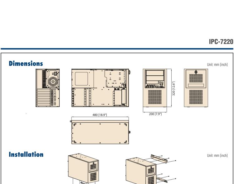 研華IPC-7220 桌面/墻壁安裝機箱，用于ATX母板