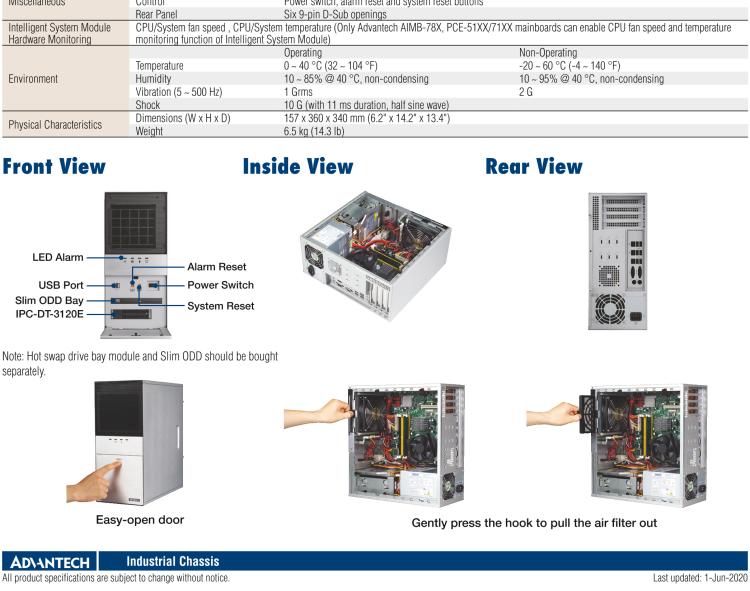 研華IPC-5122 臺(tái)式/壁掛式機(jī)箱，用于MicfrorATX母板，配有PS/2電源