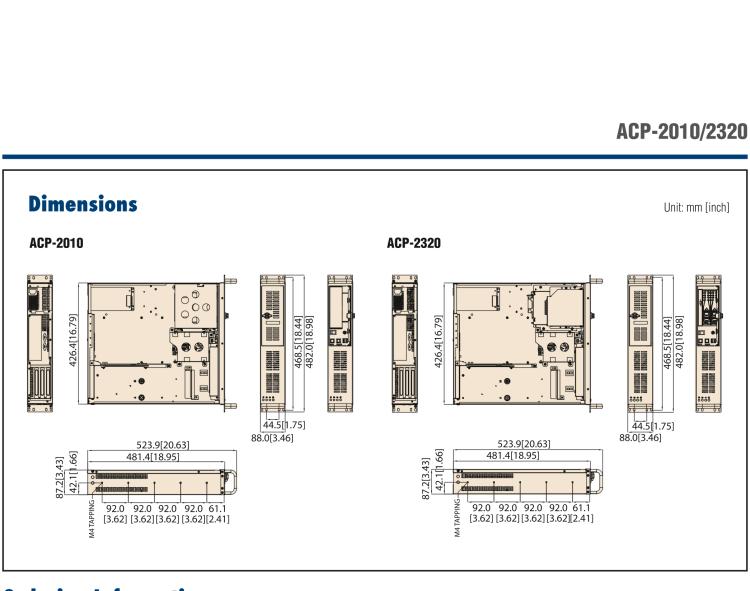 研華ACP-2320MB 2U上架式機箱，用于ATX/MicroATX母板支持后部支架