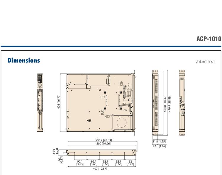 研華ACP-1010 1U 上架式機(jī)箱，用于全長卡或 ATX/ MicroATX 母板，配有雙SAS/ SATA硬盤托架