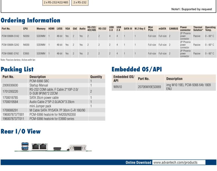 研華PCM-9366 Intel 第六代Atom?奔騰N4200賽揚(yáng)N3350，3.5寸單板電腦