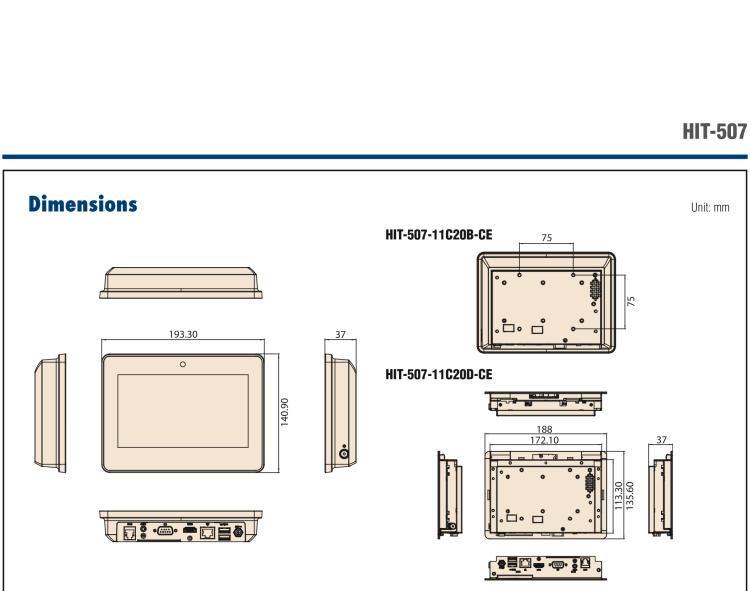 研華HIT-507 7”醫(yī)療信息終端，旨在為設(shè)備制造商提供易于集成的HMI，以快速開發(fā)產(chǎn)品