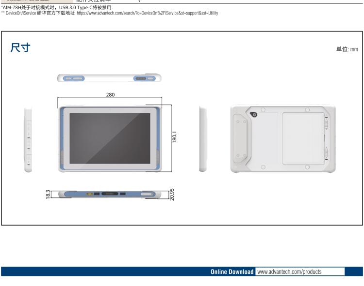研華AIM-78H 10.1" 醫(yī)療平板電腦，搭載高通? 驍龍? 660 處理器, 安卓10