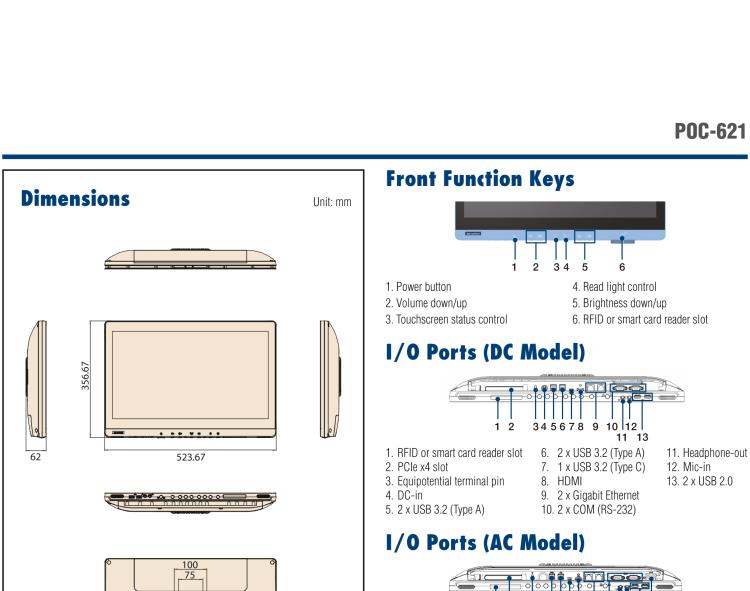 研華POC-621 高性能醫(yī)用一體機(jī)，可用于多種醫(yī)療應(yīng)用
