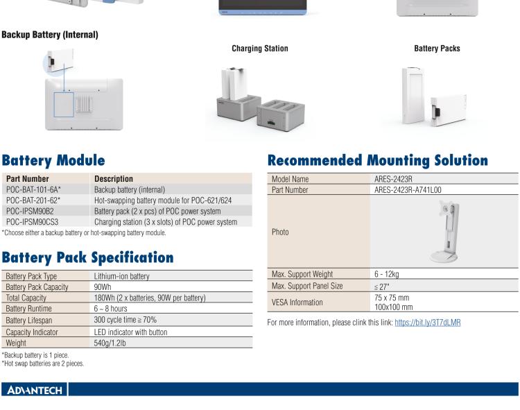 研華POC-621 高性能醫(yī)用一體機(jī)，可用于多種醫(yī)療應(yīng)用