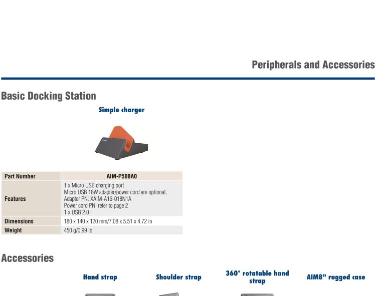 研華AIM-75S 8"RISC架構工業(yè)級移動平板電腦， 搭載高通? 驍龍? 660處理器, Android 10系統(tǒng), 并通過Google GMS認證