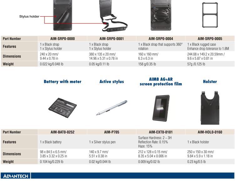 研華AIM-75S 8"RISC架構工業(yè)級移動平板電腦， 搭載高通? 驍龍? 660處理器, Android 10系統(tǒng), 并通過Google GMS認證