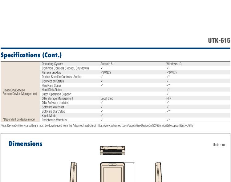研華UTK-615 15.6" 迷你型自助服務(wù)終端，ARM Cortex-A17 RK3288