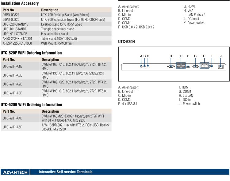 研華UTC-520F 21.5" 多功能觸控一體機(jī)，內(nèi)置Intel? Skylake Core? i5-6300U處理器