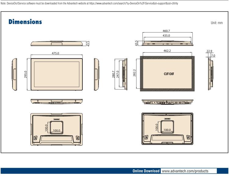 研華UTC-318D 18.5" 多功能觸控一體機(jī)，內(nèi)置Intel? BayTrail J1900