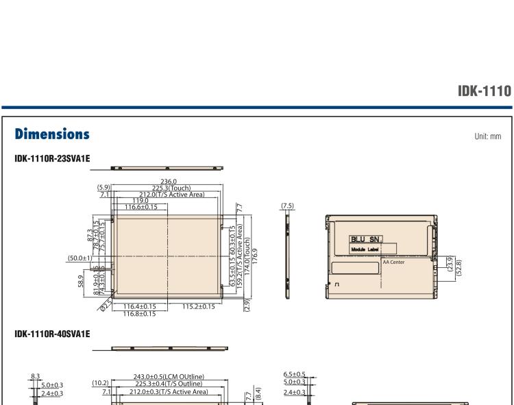 研華IDK-1110 10.4" SVGA 工業(yè)顯示套件，帶電阻式觸摸屏解決方案