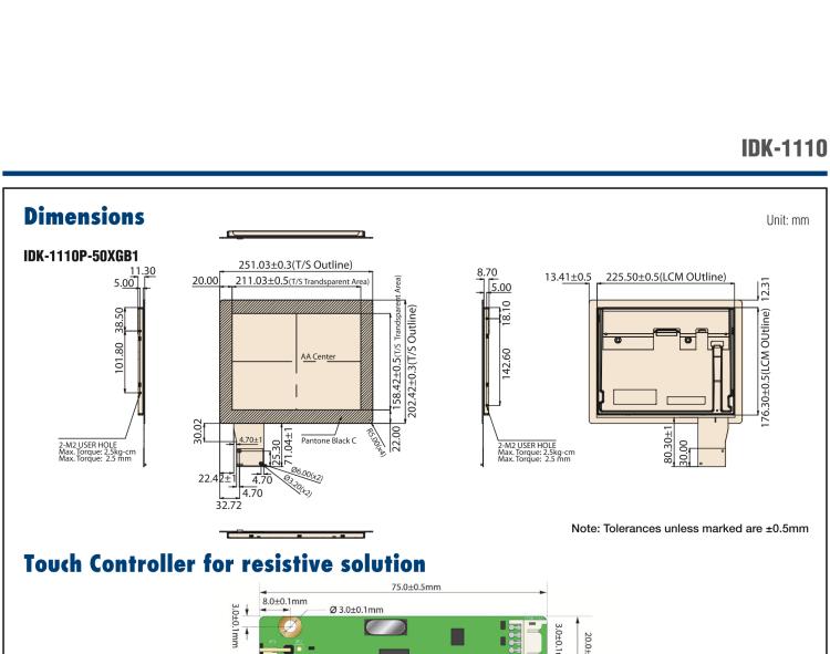 研華IDK-1110 10.4" SVGA 工業(yè)顯示套件，帶電阻式觸摸屏解決方案