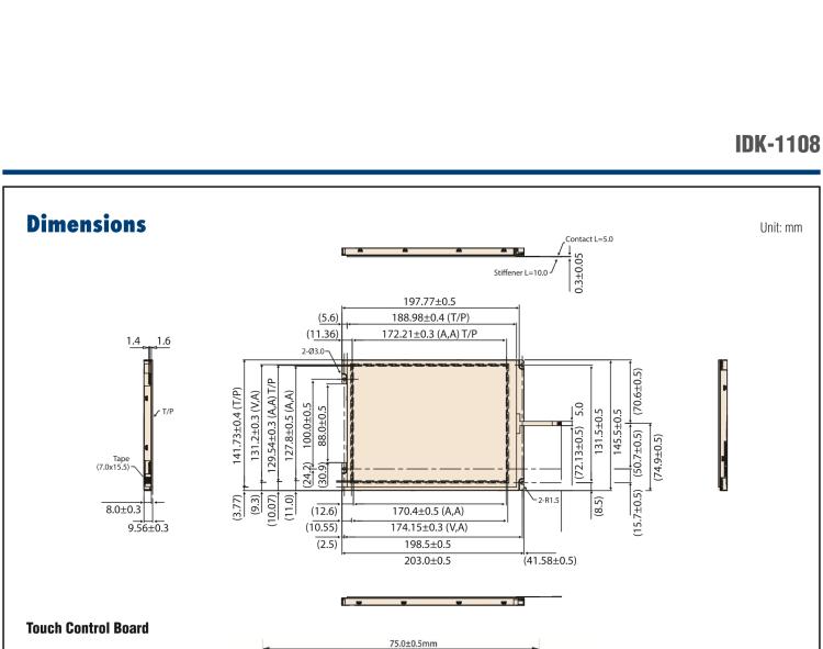 研華IDK-1108 8.4" SVGA 工業(yè)顯示套件，帶電阻式觸摸屏解決方案