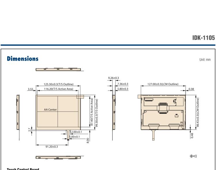 研華IDK-1105 5.7" VGA 工業(yè)顯示套件，帶觸摸屏解決方案和 LVDS 接口