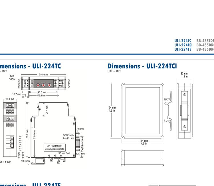 研華BB-485BAT3 ULI-224TB RS-232（DB9母頭至RS-422/485（接線端子）轉(zhuǎn)換器，電池供電